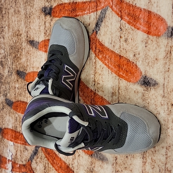 Girls 574 shadow logo lace up sneaker - Picture 4 of 8